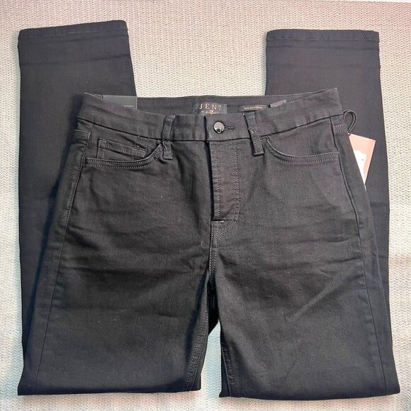 7‎ For All Mankind Jen7 Women's Size 6 Black Slim Boyfriend Stretch Denim Jeans - Picture 1 of 11